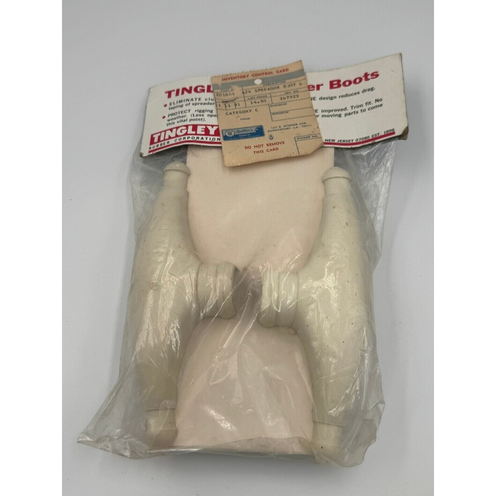 Vintage Tingley Rubber 424 Spreader Boots Large White Sailboat Rigging Pair NEW